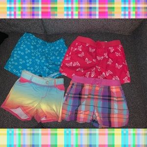 Lot of 4 size 7-8 gently used girl shorts
